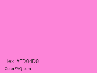 Hex #fd84d8 Color Image