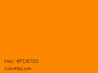 Hex #fd8700 Color Image