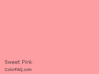Hex #fd9fa2 Sweet Pink Color Image