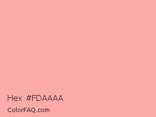 Hex #fdaaaa Color Image