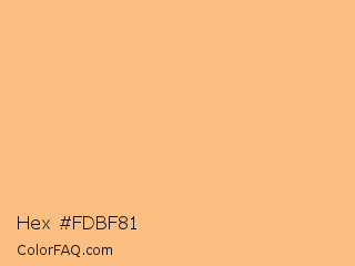 Hex #fdbf81 Color Image
