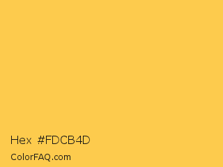 Hex #fdcb4d Color Image