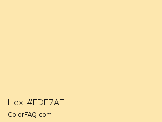 Hex #fde7ae Color Image