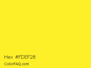 Hex #fdef28 Color Image