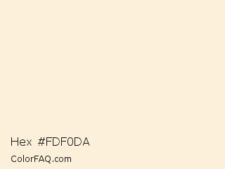 Hex #fdf0da Color Image