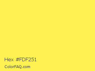 Hex #fdf251 Color Image