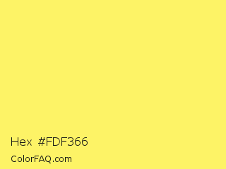Hex #fdf366 Color Image