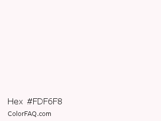 Hex #fdf6f8 Color Image