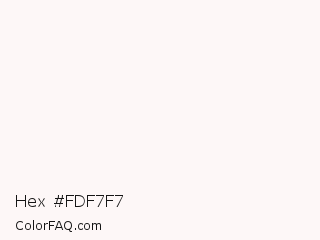 Hex #fdf7f7 Color Image