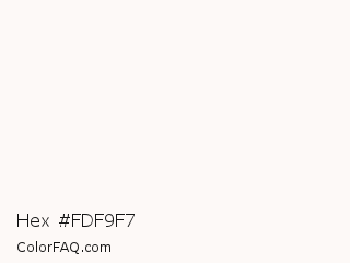 Hex #fdf9f7 Color Image