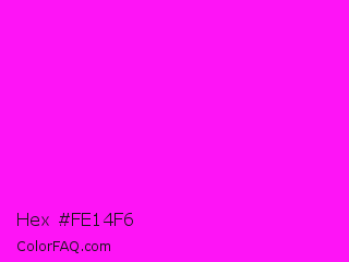 Hex #fe14f6 Color Image
