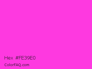 Hex #fe39e0 Color Image