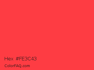 Hex #fe3c43 Color Image
