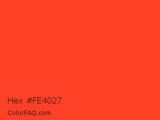 Hex #fe4027 Color Image