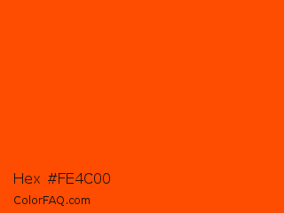 Hex #fe4c00 Color Image