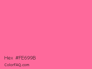 Hex #fe699b Color Image