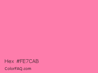 Hex #fe7cab Color Image