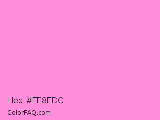 Hex #fe8edc Color Image