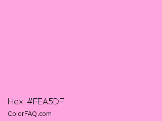 Hex #fea5df Color Image