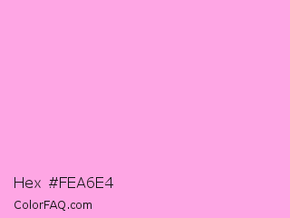 Hex #fea6e4 Color Image