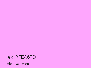 Hex #fea6fd Color Image