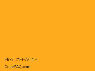 Hex #feac1e Color Image