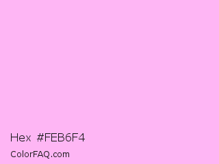 Hex #feb6f4 Color Image