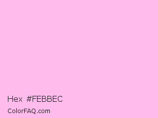 Hex #febbec Color Image
