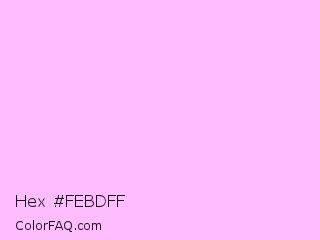 Hex #febdff Color Image