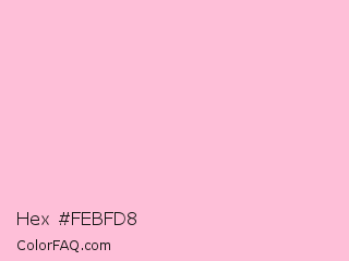Hex #febfd8 Color Image
