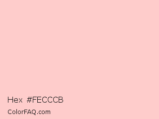 Hex #fecccb Color Image