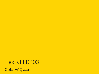 Hex #fed403 Color Image