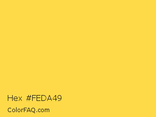 Hex #feda49 Color Image