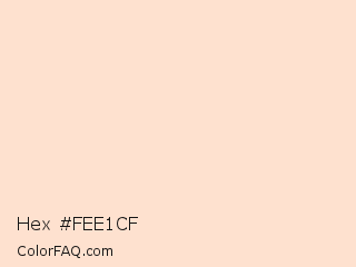 Hex #fee1cf Color Image