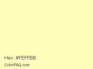 Hex #feffbb Color Image
