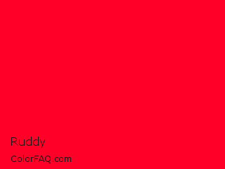 Hex #ff0028 Ruddy Color Image