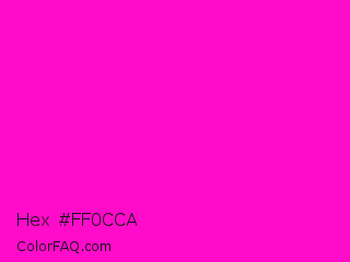 Hex #ff0cca Color Image