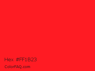 Hex #ff1b23 Color Image
