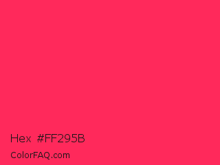 Hex #ff295b Color Image