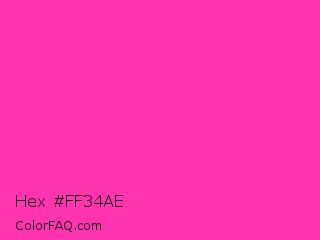 Hex #ff34ae Color Image