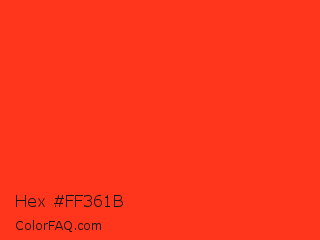 Hex #ff361b Color Image