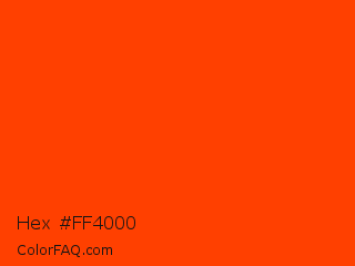 Hex #ff4000 Color Image