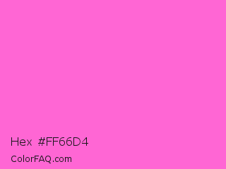 Hex #ff66d4 Color Image