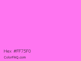 Hex #ff75f0 Color Image