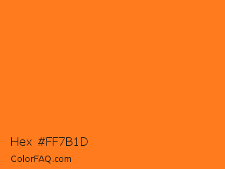Hex #ff7b1d Color Image