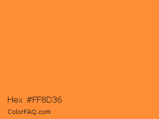 Hex #ff8d36 Color Image