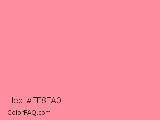 Hex #ff8fa0 Color Image