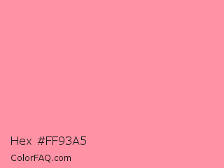 Hex #ff93a5 Color Image