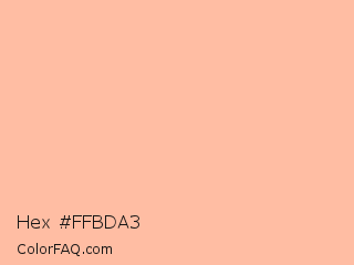 Hex #ffbda3 Color Image