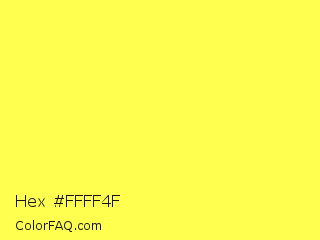 Hex #ffff4f Color Image
